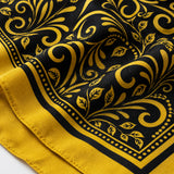 Chinese Floral Art pocket square — fabric and design close-up.