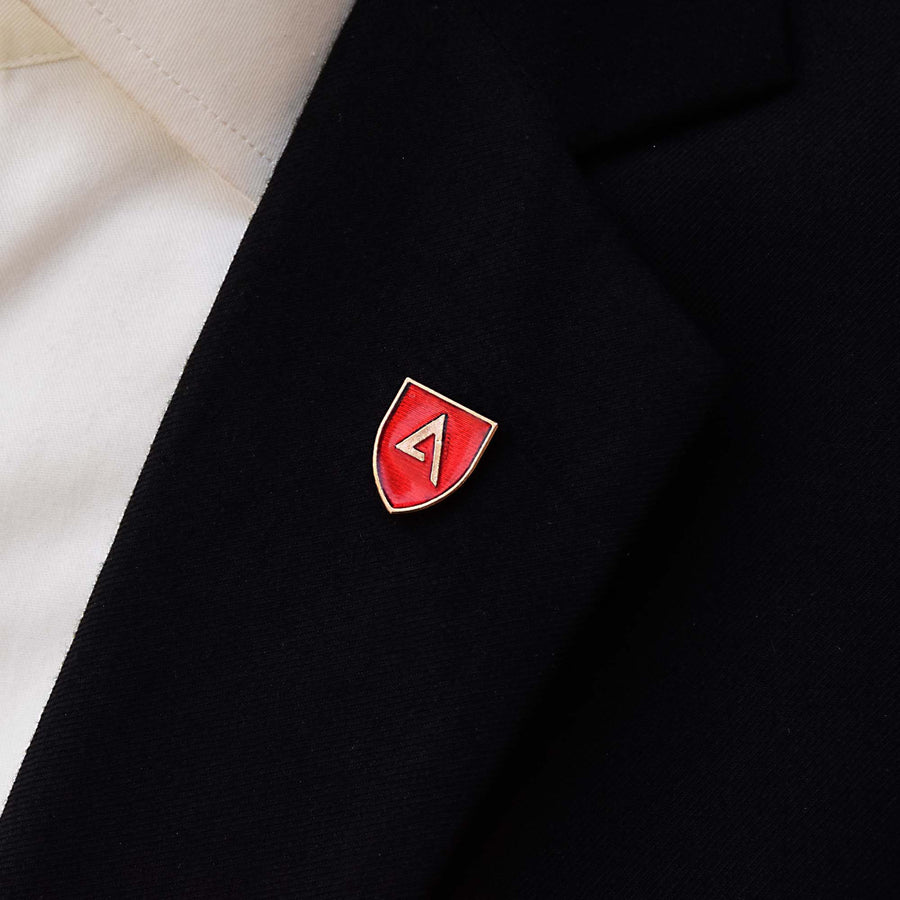 Classic Knight Shield – Red and Gold Lapel Pins - Lapel Pins | Monzoro Pakistan