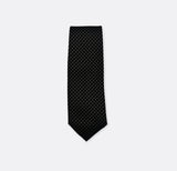 Coal Black Hollow Dotted Smart Neck Ties - Neckties | Monzoro Pakistan