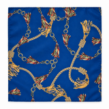 Cobalt Rope and Tassel Silk Pocket Square