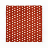 Copper Base Polka Dots pocket square — full flat product.