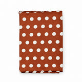 Copper Base Polka Dots pocket square — folded product.