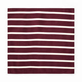 Creamy Rosewood Stripes pocket square — full flat product.