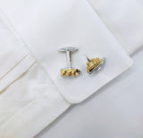 Cruise – Silver & Golden Men's Cufflinks - Cufflinks | Monzoro Pakistan