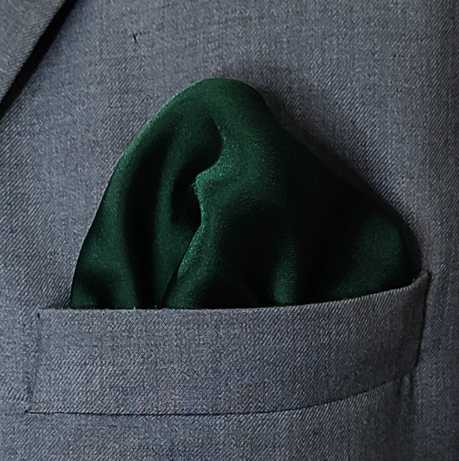 Deep Green - Silk Pocket Square - Pocket Squares | Monzoro Pakistan