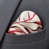 Elegant Seamless Floral Pattern pocket square — close-up wearing detail.