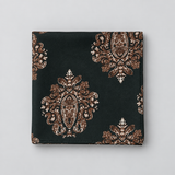 Emerald Paisley Medallion Silk Pocket Square