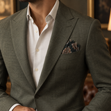 Emerald Paisley Medallion Silk Pocket Square