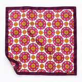 Ethnic Vector Pattern pocket square — unfolded studio detail.