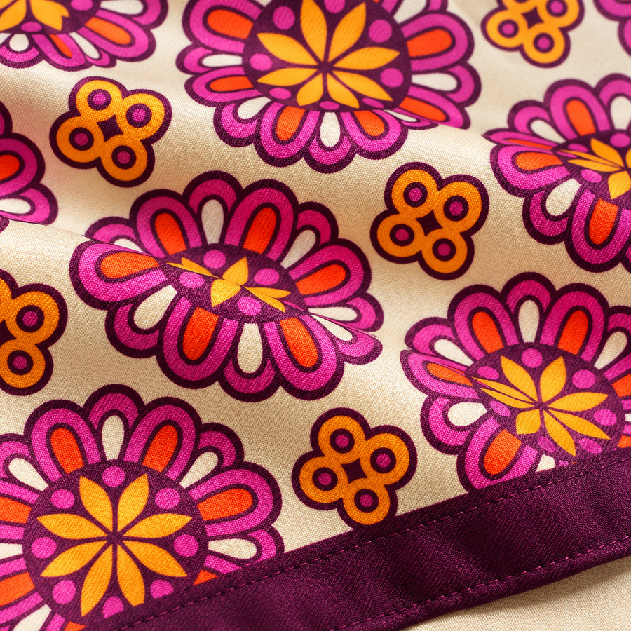 Ethnic Vector Pattern pocket square — fabric and design close-up.