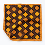 Fashion Geometric Pattern pocket square — unfolded studio detail.