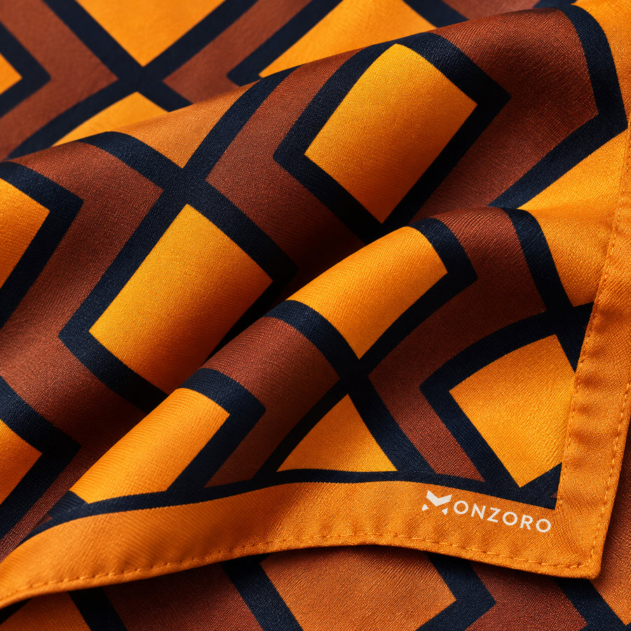 Fashion Geometric Pattern pocket square — fabric and design close-up.
