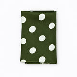 Forest Polka Dots pocket square — folded product.