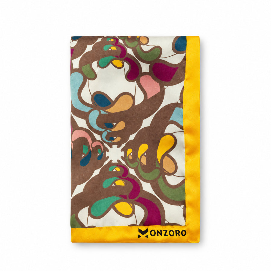 Foulard Pattern pocket square — folded product.