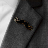 Black Moustache - Golden Lapel Pins