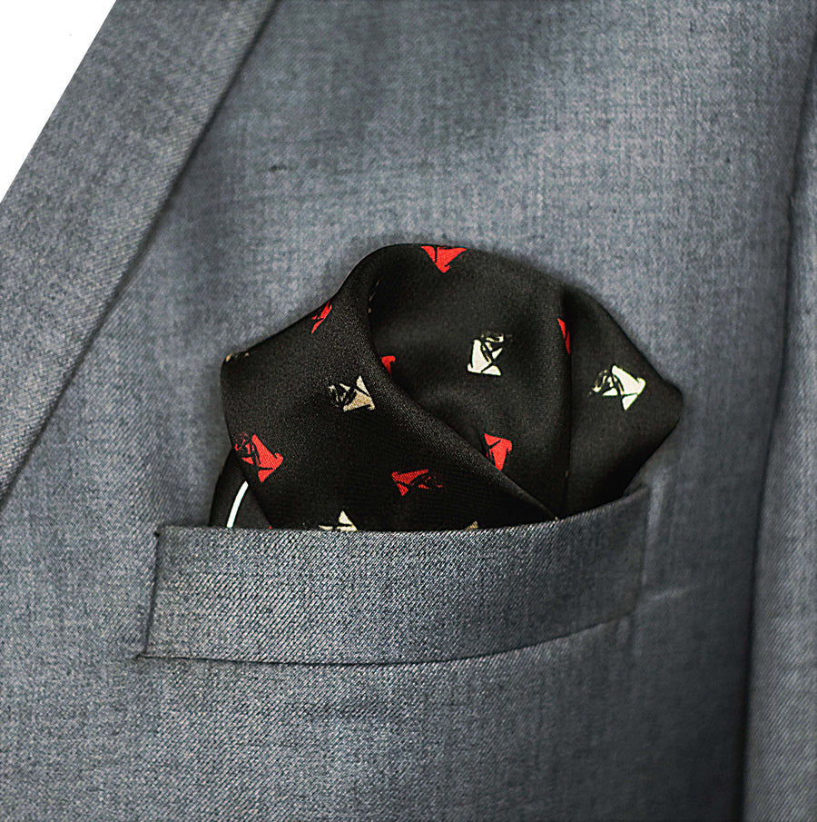 Abstract Horse Silk Pocket Squares