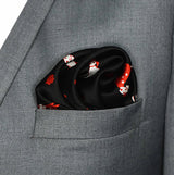 Black Dalmatian Silk Pocket Squares