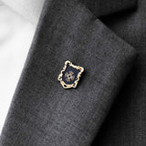 IRON CROSS KNIGHT SHieLD – BLUE AND GOLD LAPEL PINS