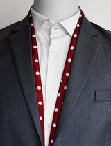 Maroon Dot Polka _ Silk Men Scarves - Silk Scarves | Monzoro Pakistan