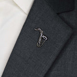 Black Saxophone - Metal Lapel Pins