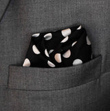 Black Base Polka - Silk Pocket Squares