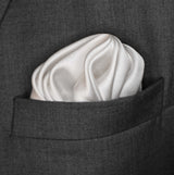 Pearl White Paradigm Silk Pocket Square