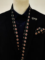 Black & Gold Reversible Silk Men Scarves Set - Combo Sets | Monzoro Pakistan