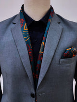 Garden of Eve Silk Men Scarf & Pocket Square Set - Combo Sets | Monzoro Pakistan