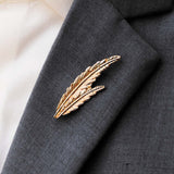 Pair Leaf – Golden Lapel Pins