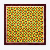 Geometric Art pocket square — full flat product.