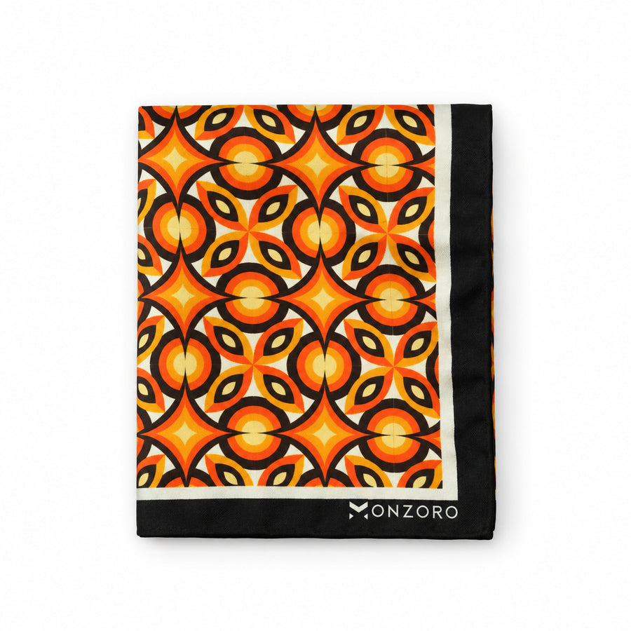 Geometric Repeat Pattern pocket square — folded product.