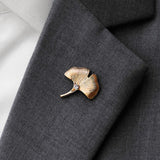 Ginkgo Flower Golden Lapel Pin - Lapel Pins | Monzoro Pakistan