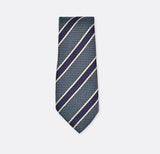 Grey & Purple Regimental Striped Tie - Neckties | Monzoro Pakistan