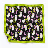 Halloween Scrapbook Paper Ghost pocket square — unfolded studio detail.