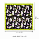 Halloween Scrapbook Paper Ghost pocket square — size guide.