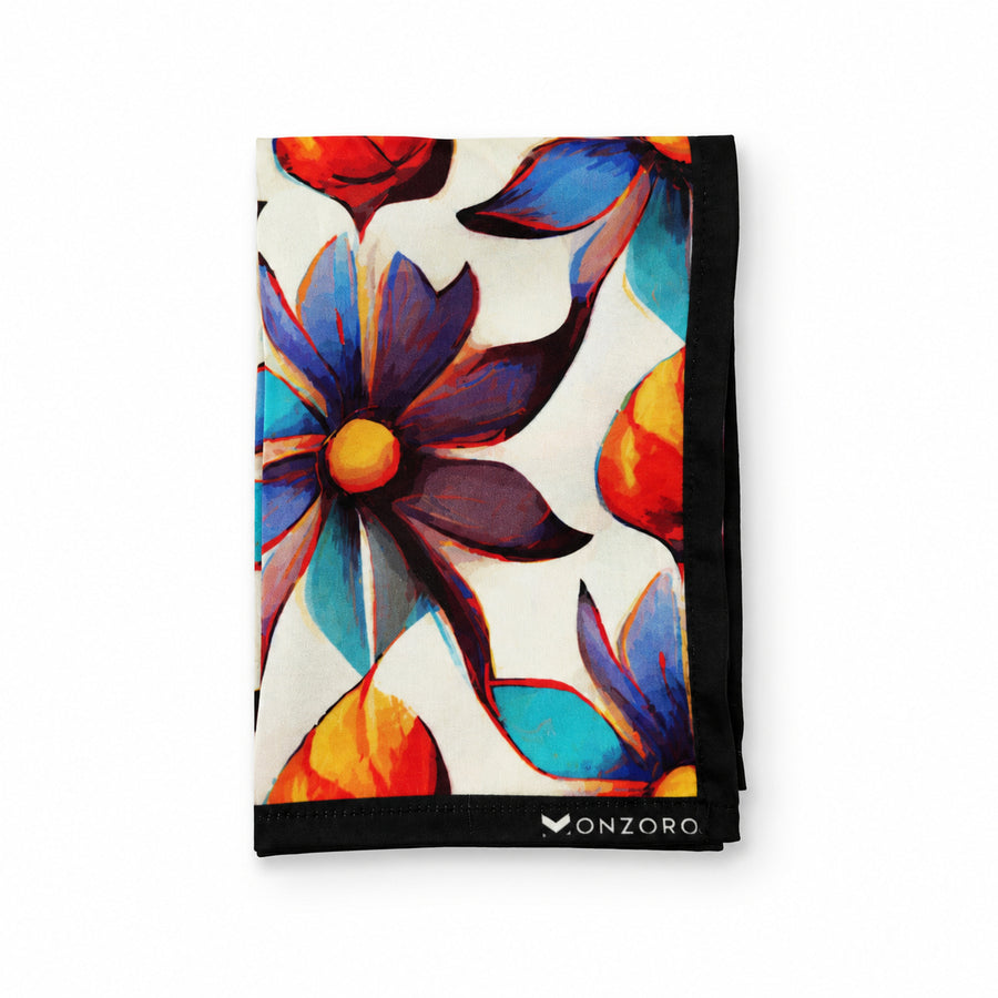 Hawaiian Flower pocket square — folded product.
