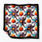 Hawaiian Flower pocket square — unfolded studio detail.