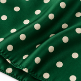 Hunter Green Polka Dot Silk Pocket Square