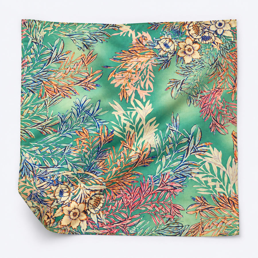 In The Jungle pocket square — unfolded studio detail.