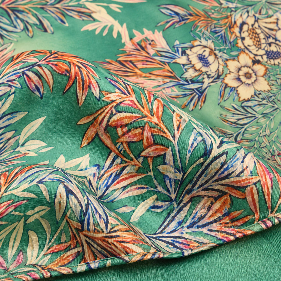 In The Jungle pocket square — fabric and design close-up.