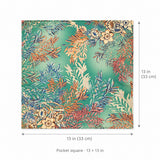 In The Jungle pocket square — size guide.