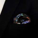Mandarin Heron Black - Silk Pocket Square - Pocket Squares | Monzoro Pakistan