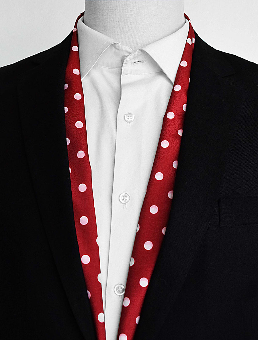 Maroon Dot Polka _ Silk Men Scarves - Silk Scarves | Monzoro Pakistan