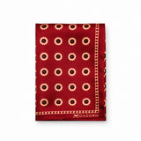 Maroon and Gold Reversible pocket square — folded product.