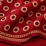Maroon and Gold Reversible pocket square — fabric and design close-up.