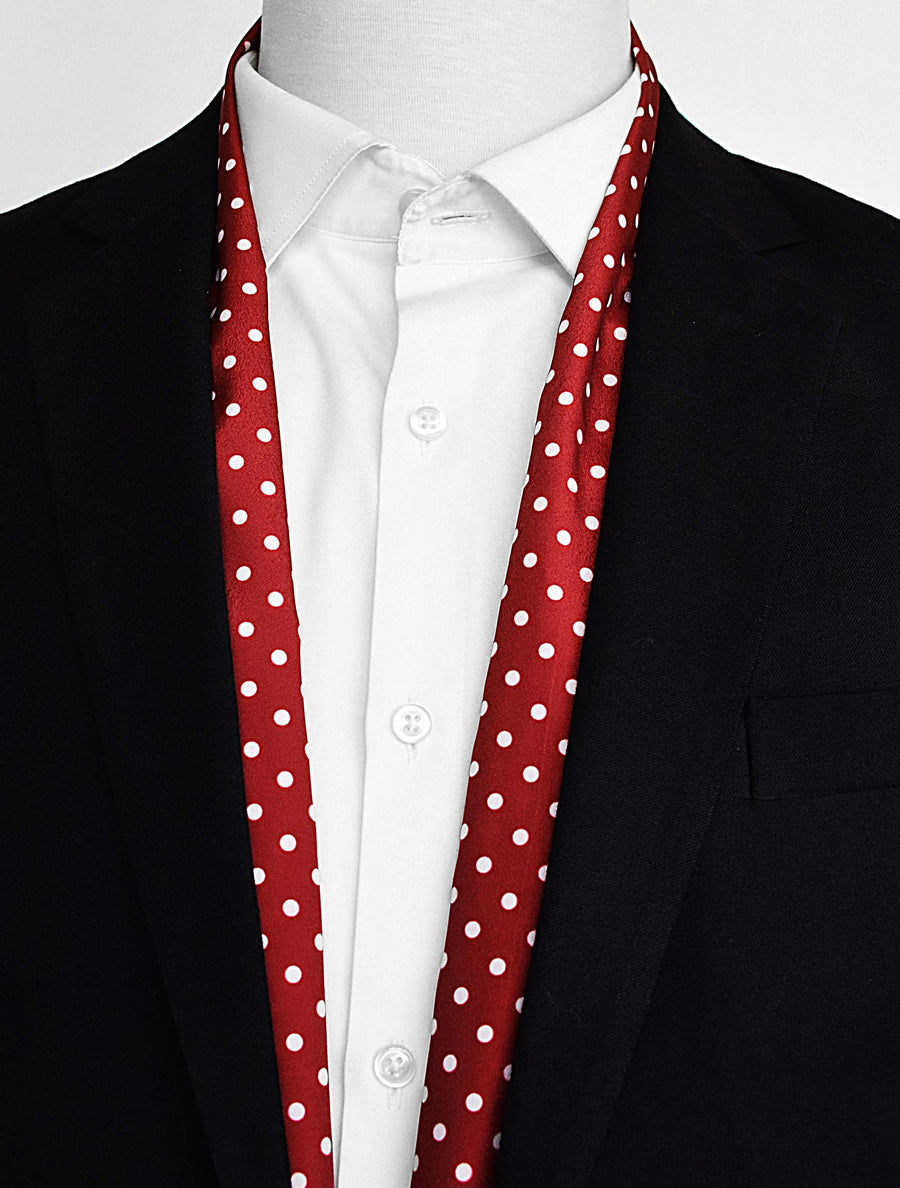 Maroon Mini Dot Polka - Silk Men Scarves - Silk Scarves | Monzoro Pakistan