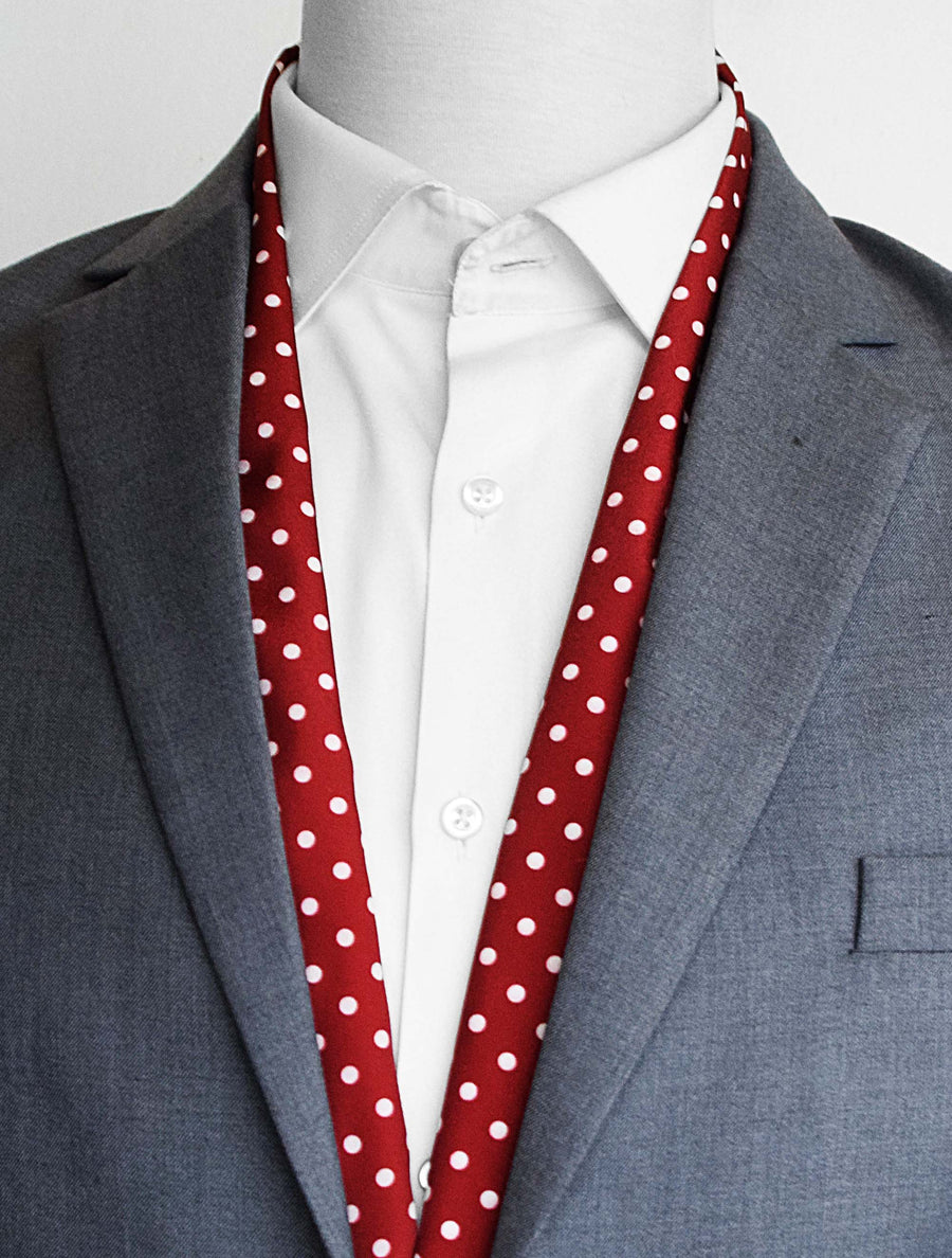 Maroon Mini Dot Polka - Silk Men Scarves - Silk Scarves | Monzoro Pakistan