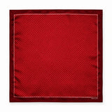 Merlot Mini Polka Dots pocket square — full flat product.
