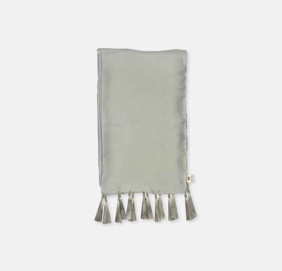 Metallic Grey - Silk Scarves - Silk Scarves | Monzoro Pakistan