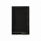Mini Point Black pocket square — folded product.
